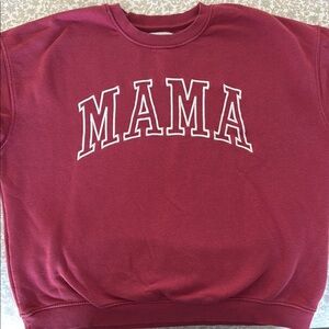 Burgundy 'MAMA' Sweatshirt
